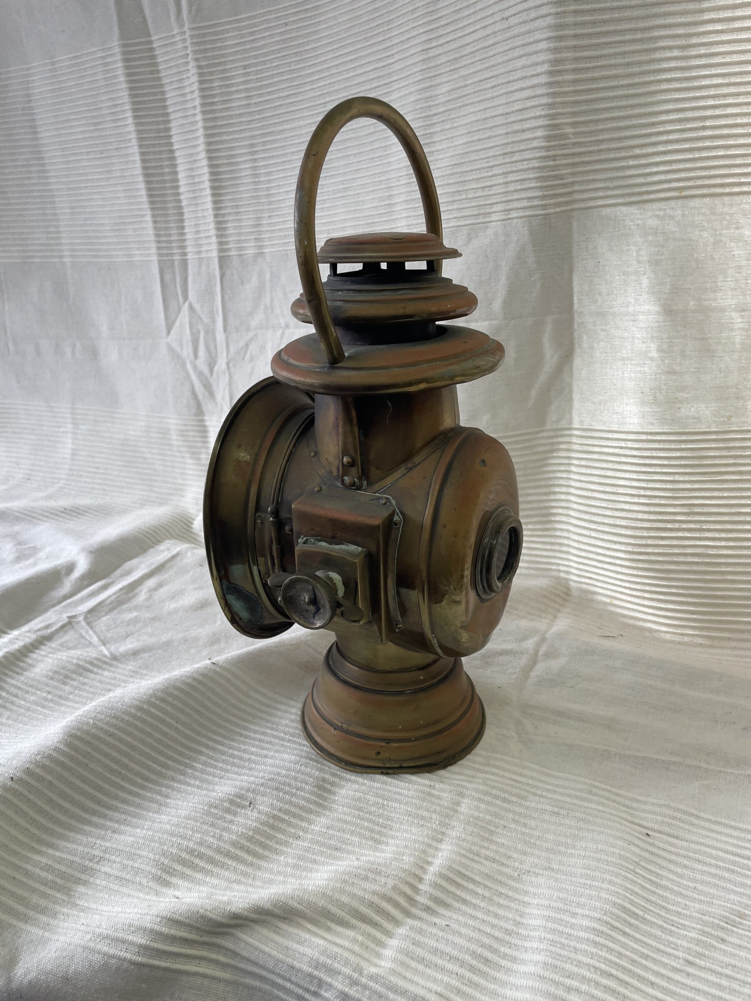 Antique Brass Oil Car Side Lamp (Early Motoring) - Image 3