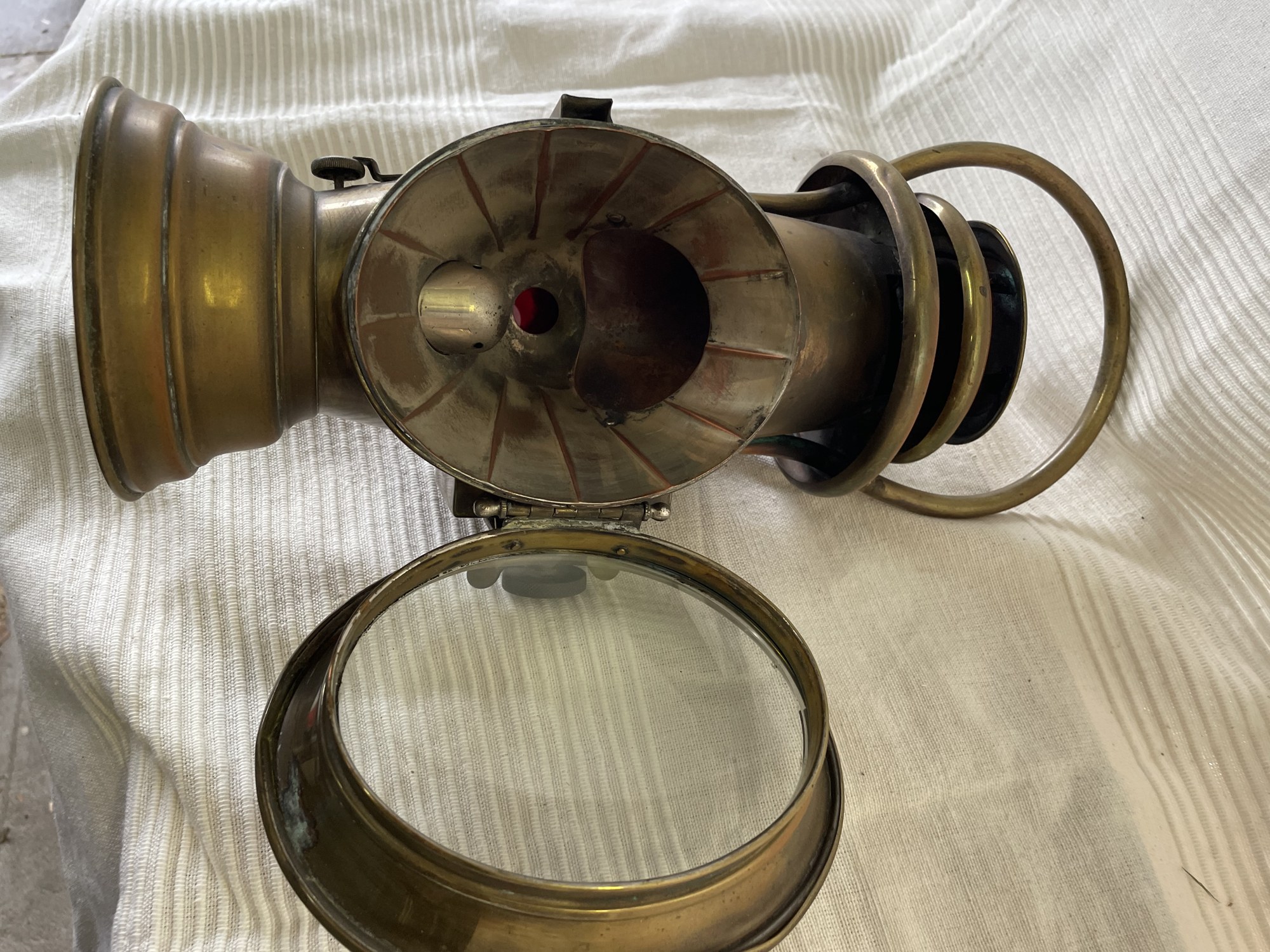 Antique Brass Oil Car Side Lamp (Early Motoring) - Image 5